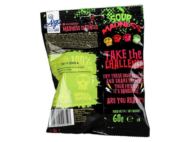 Sour Madness Hard Candy 60g