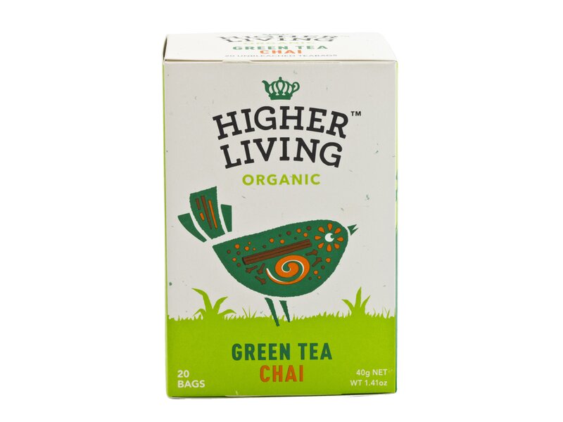 Higher Living Organic Green Tea Chai 20 filter 40g