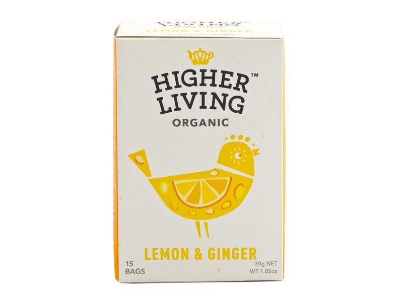 Higher Living Organic Lemon&Ginger Tea 15 filter 30g