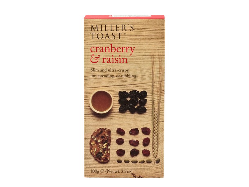 Millers Toast Cranberry & Raisin 100g