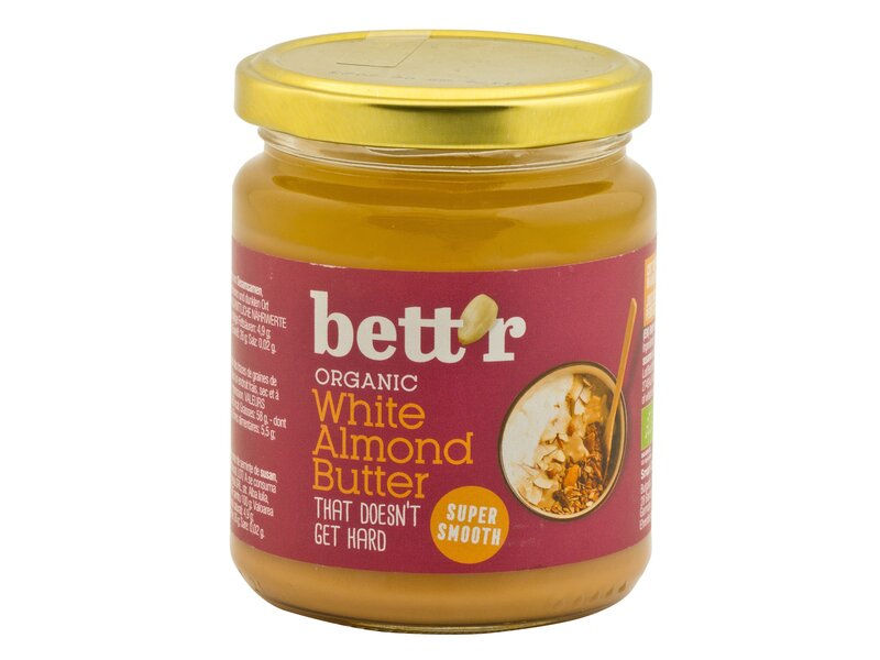 Bett'r Organic White Almond Butter Super Smooth 250g