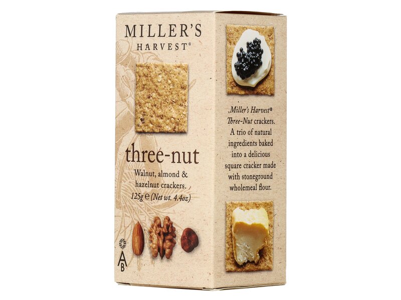 Miller's Harvest Diós-mandulás-mogyorós keksz 125g