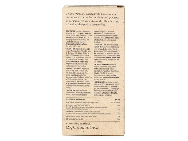 Miller's Harvest Diós-mandulás-mogyorós keksz 125g