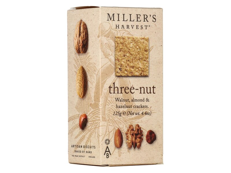 Miller's Harvest Diós-mandulás-mogyorós keksz 125g