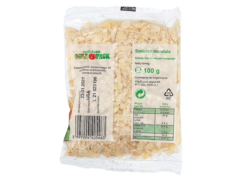 Gold Pack szeletelt mandula 100 g