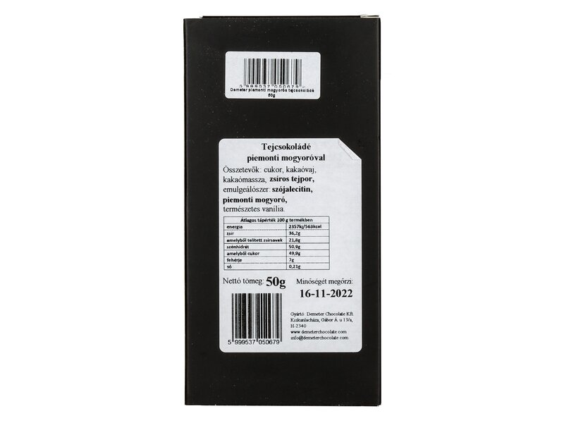 Demeter piemonti mogyorós tejcsokoládé 50g