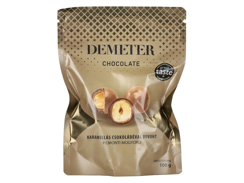 Demeter Karamellás csokoládéval bevont piemonti mogyoró 100g