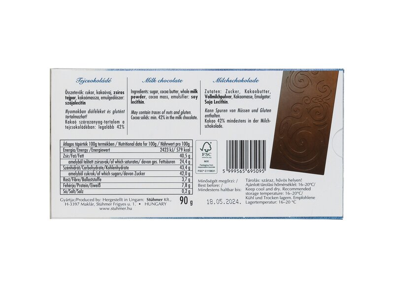 Stühmer mikulásos tejcsokoládé 90g