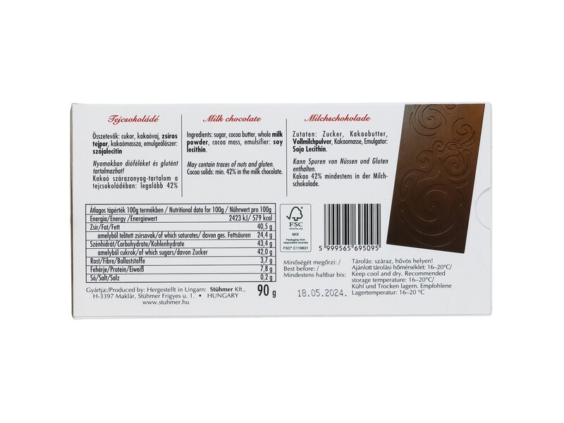 Stühmer mikulásos tejcsokoládé 90g