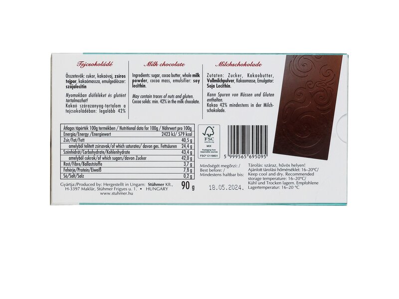 Stühmer mikulásos tejcsokoládé 90g
