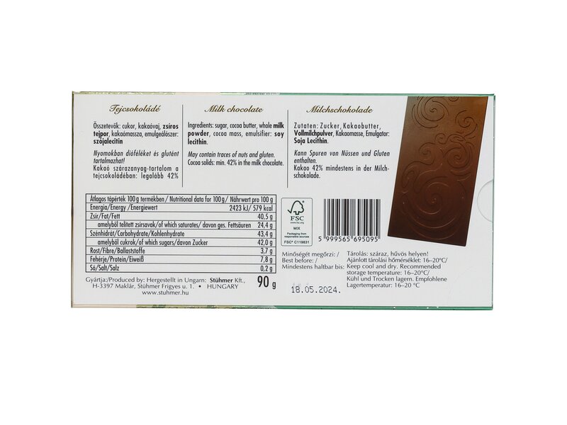 Stühmer mikulásos tejcsokoládé 90g
