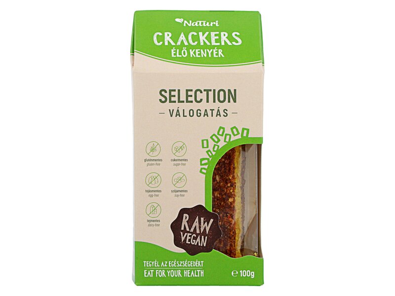 NaTuri Cracker Élő kenyér válogatás vegán 100g