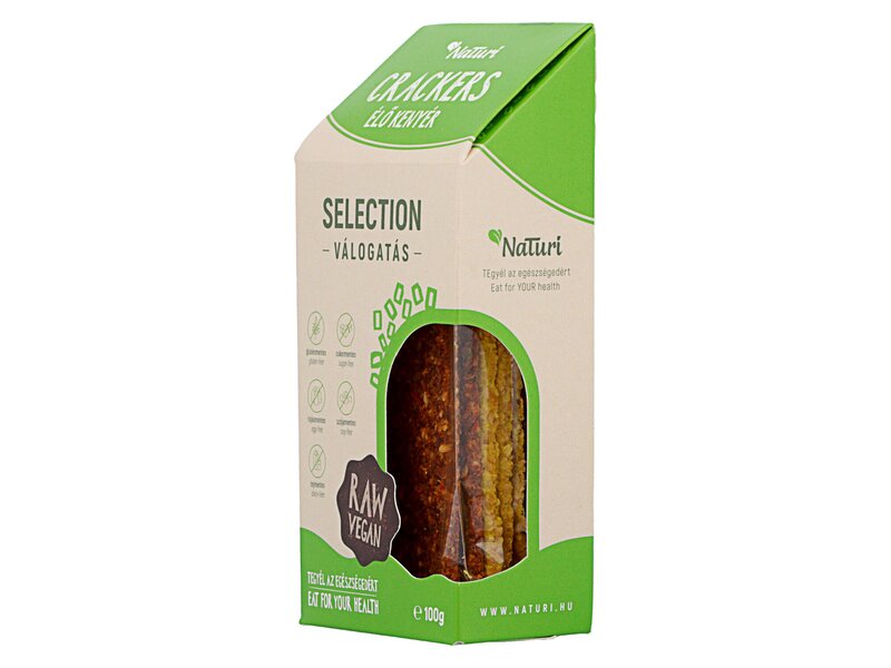 NaTuri Cracker Élő kenyér válogatás vegán 100g