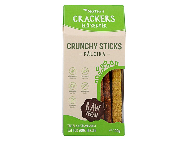NaTuri Cracker Élő kenyér pálcika vegán 100g