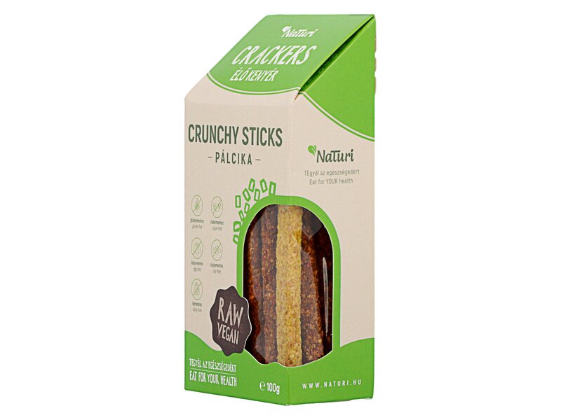 NaTuri Cracker Élő kenyér pálcika vegán 100g
