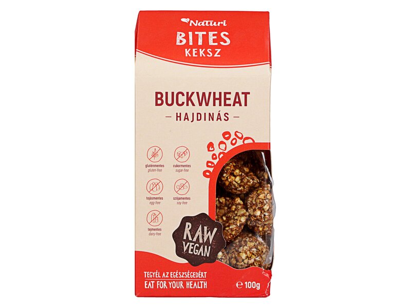NaTuri Bites Keksz Hajdinás vegán 100g