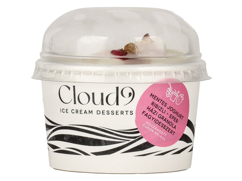 Cloud 9 ** fagylaltdesszert cukormentes joghurt-ribizli-eper 95g