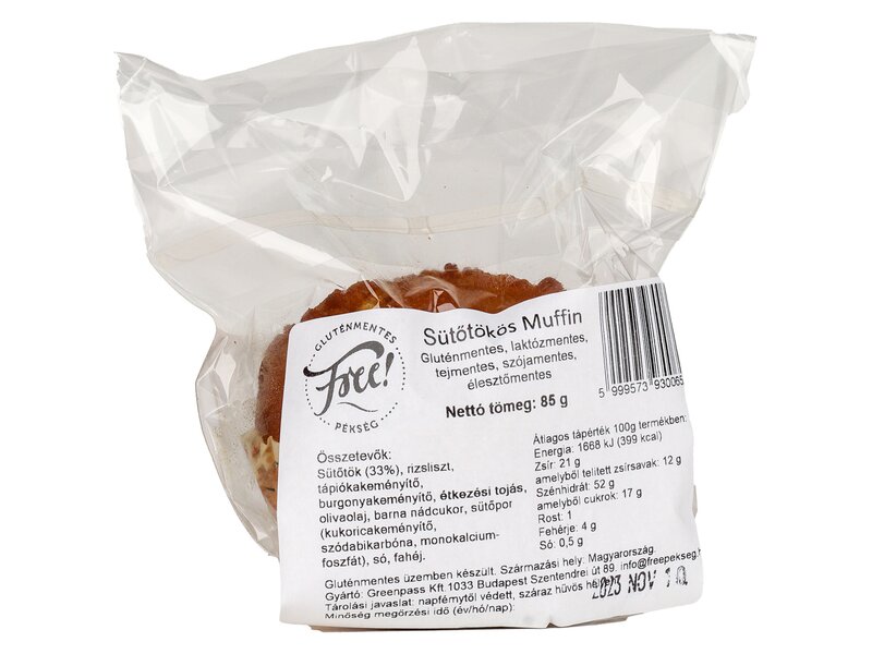 Gluténmentes Sütőtökös muffin 85g