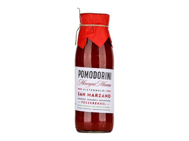 Pomodorini Hámozott darabolt paradicsom olasz fűszeres 500g