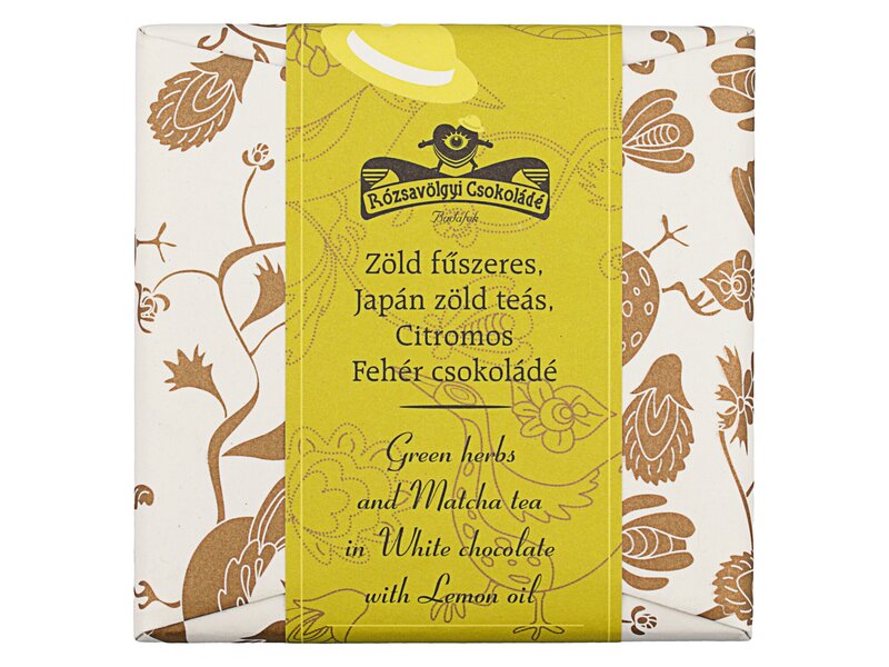 Rózsavölgyi Zöld fűszeres Japán zöld teás citromos fehér csokoládé 70g