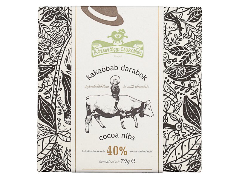 Rózsavölgyi Kakaóbabos tejcsoki 70g