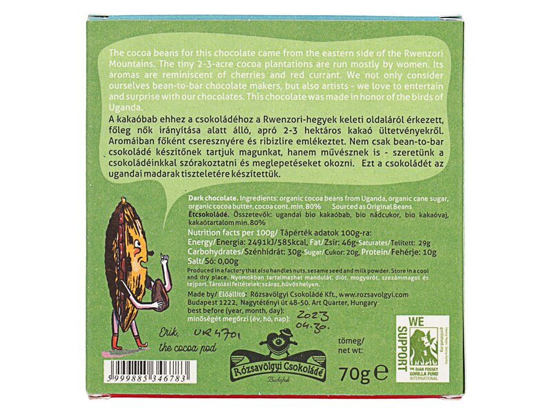 Rózsavölgyi Birds of Uganda 80% 70g