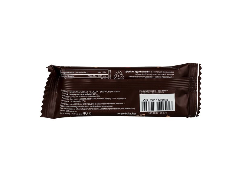 Mendula - Kakaós-meggyes superfruit bar 40g