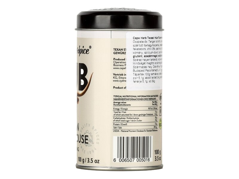 Cape Herb Rub fűszerkeverék texasi steakhez - enyhe 100g