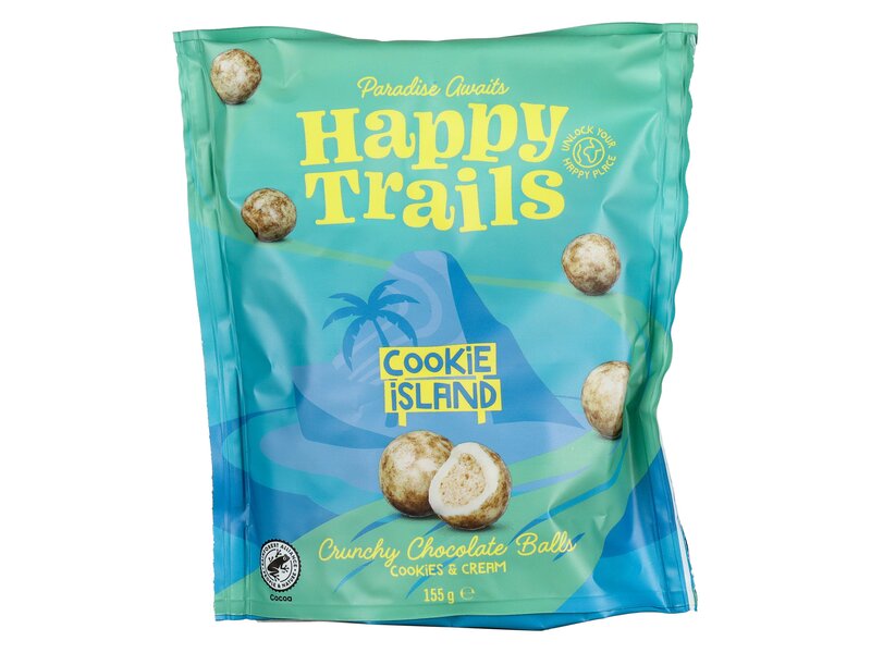 Happy Trails Chrunchy Chocolate Balls Cookie Island 155g