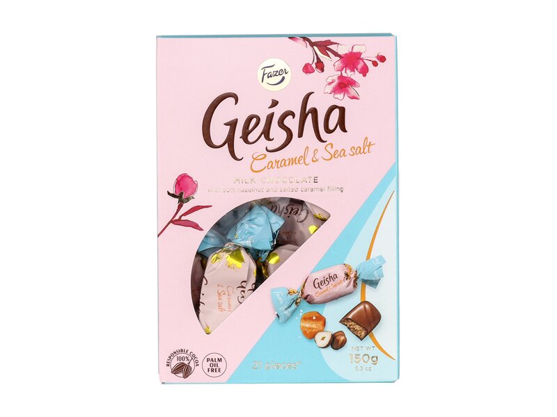 Fazer Geisha Caramel&Seasalt mogyorókrémmel töltött desszert 150g