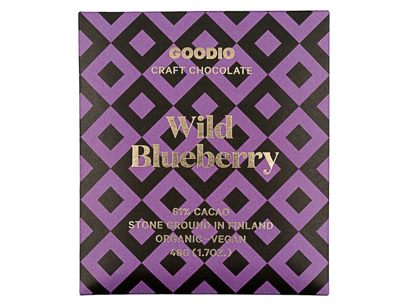 Goodio Craft Chocolate Organic Wild Blueberry 61% 48g