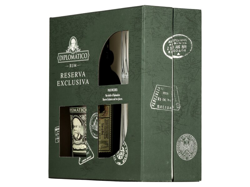 Diplomatico Exclusiva DD+ 2 pohár 0,7l