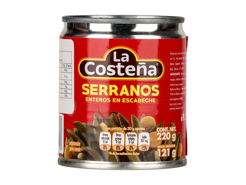 La Costena Chilles Serranos 220g