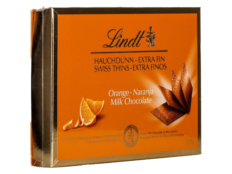 Lindt Thins narancsos tejcsokoládé lapocskák 125g