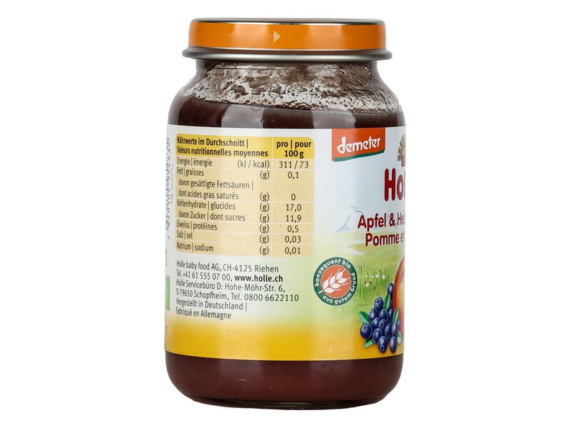 Holle Bio alma feketeáfonyával 190g