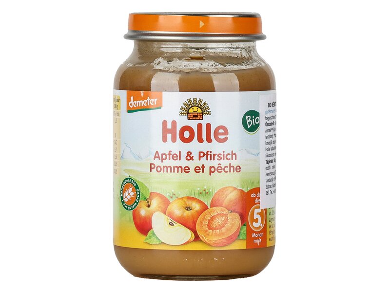 Holle Bio őszibarack almával 190g