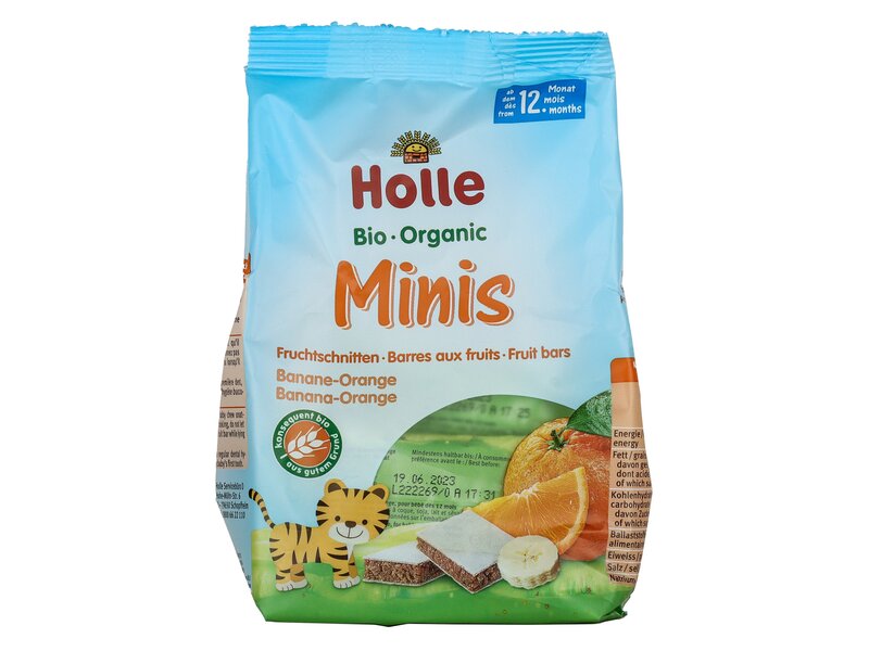 Holle Bio Mini gyümölcsszelet banán-narancs  100g
