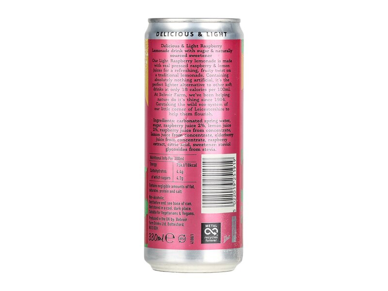 Belvoir Farm Sparkling Raspberry Lemonade 330ml