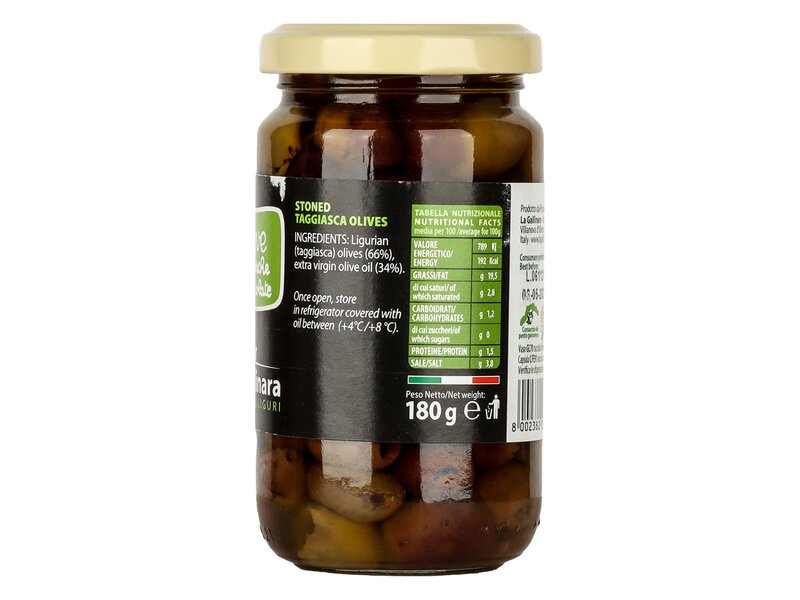 Gallinara Taggiasche olajbogyó - magozott 180g