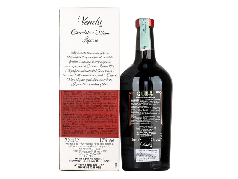 Venchi Cuba Rum Chocolate Cream 0,7l