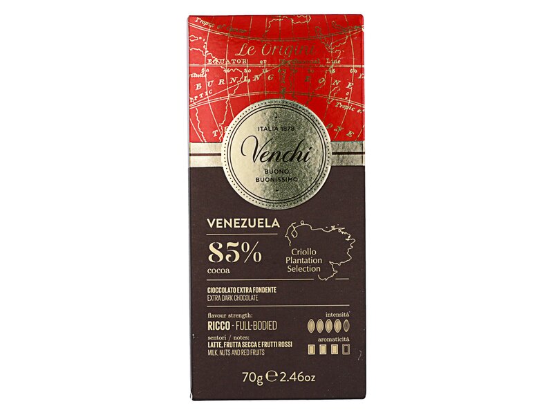 Venchi Venezuela Dark Chocolate Bar 85% 70g
