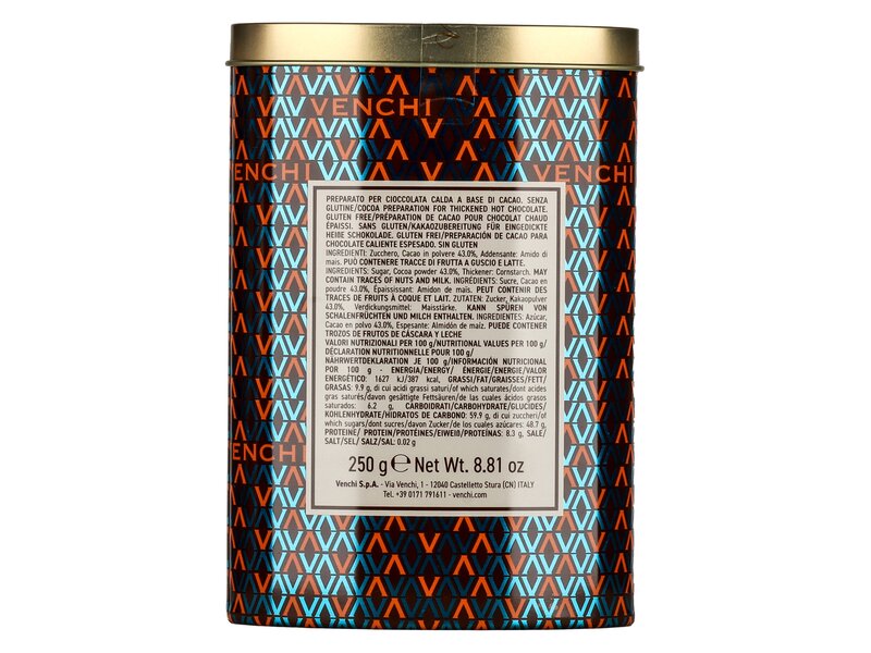 Venchi kakaópor forrócsokoládéhoz fémdobozban 250g