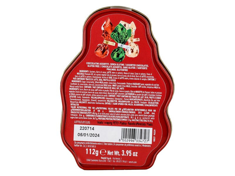 Venchi St. Claus metal tin 112g