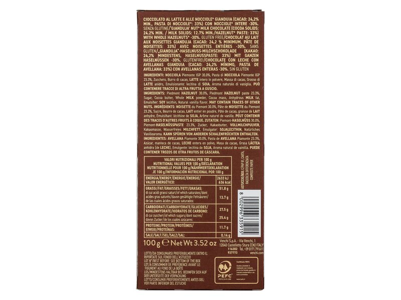 Venchi Milk Chocolate Gianduia 100g