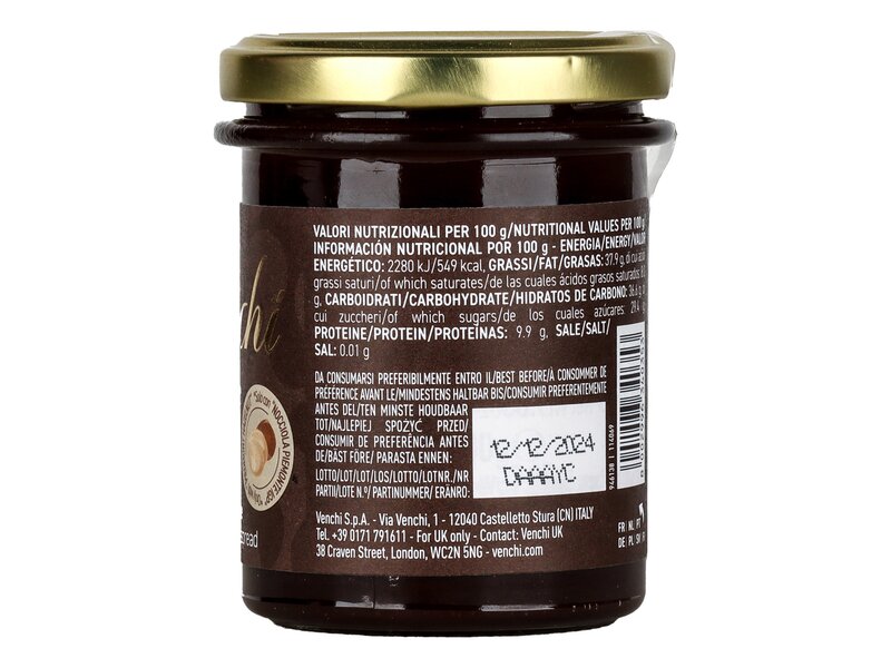 Venchi Spread Dark Chocolate and hazelnut 200g