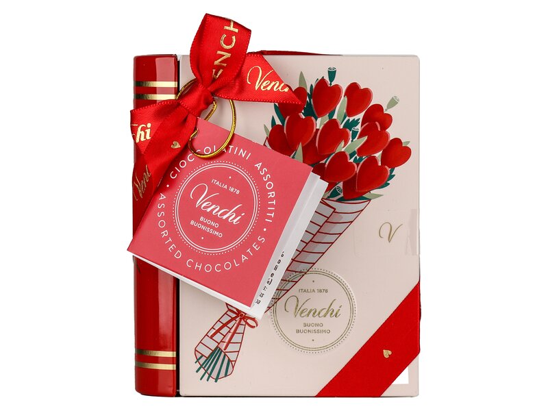 Venchi Valentin napi szív könyv doboz 105g