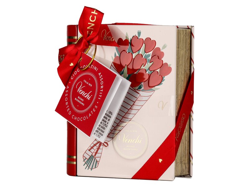 Venchi Valentin napi szív könyv doboz 105g