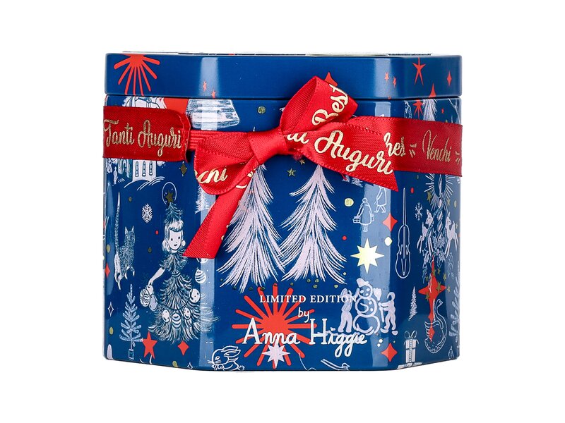 Venchi Christmas Anna higgie hexagonal metal tin 148g