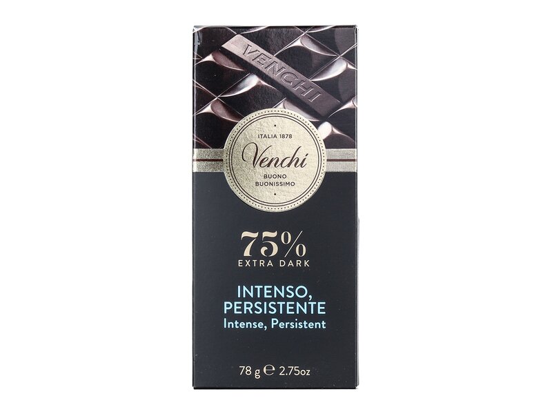 Venchi 75% extra dark chocholate bar 78g