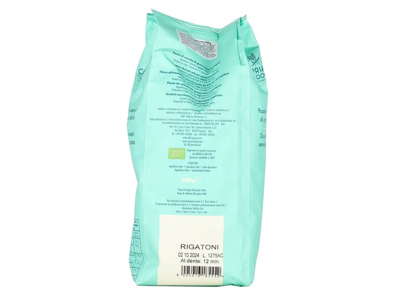 Cipriani Food Rigatoni bio durum száraztészta 500g